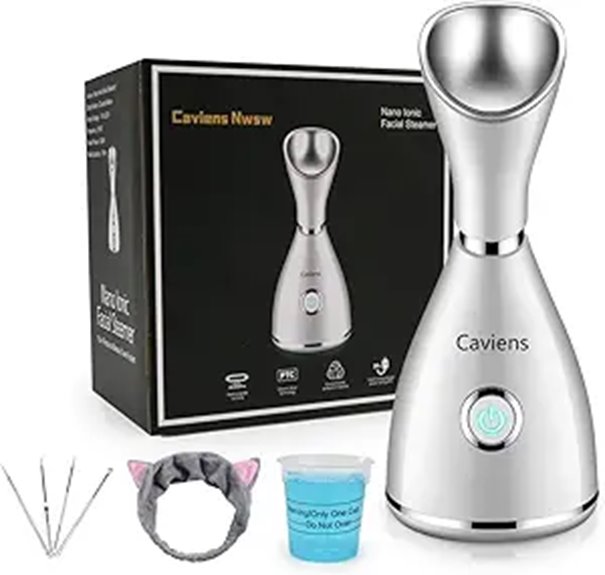Nano Ionic Facial Steamer with Skin Kit and Hair Band