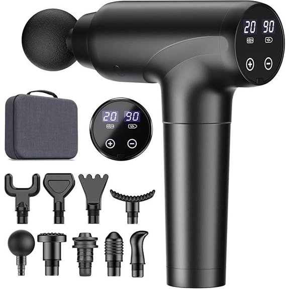 Cotsoco Massage Gun with 9 Attachments and 20 Speeds