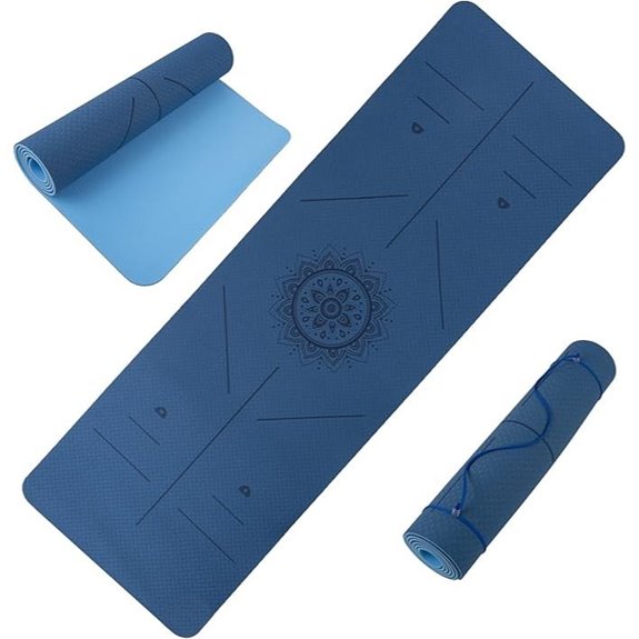 Non-Slip Yoga Mat with Carry Strap
