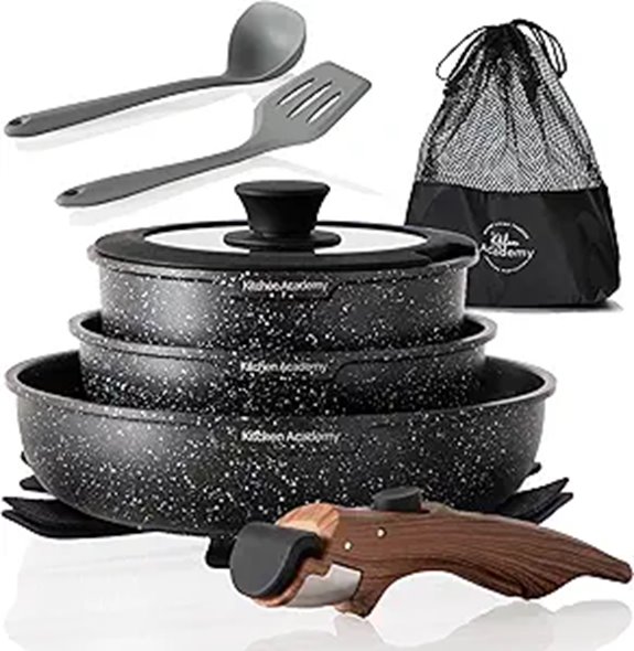 Kitchen Academy Non-stick 10-Piece Induction Cookware Set