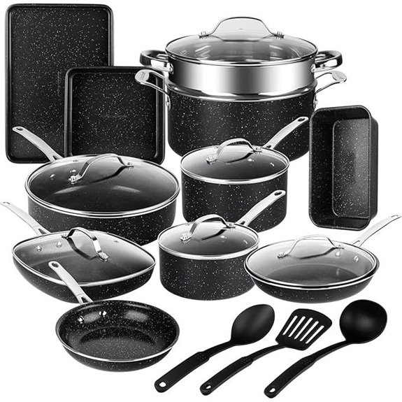 GRANITESTONE 20-Piece Non-Stick Cookware Set