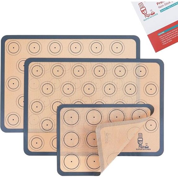 Silicone Baking Mat Set for Macarons and Baking