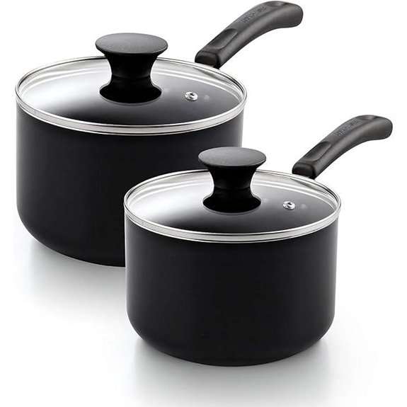 Cook N Home Nonstick Sauce Pan Set with Lids
