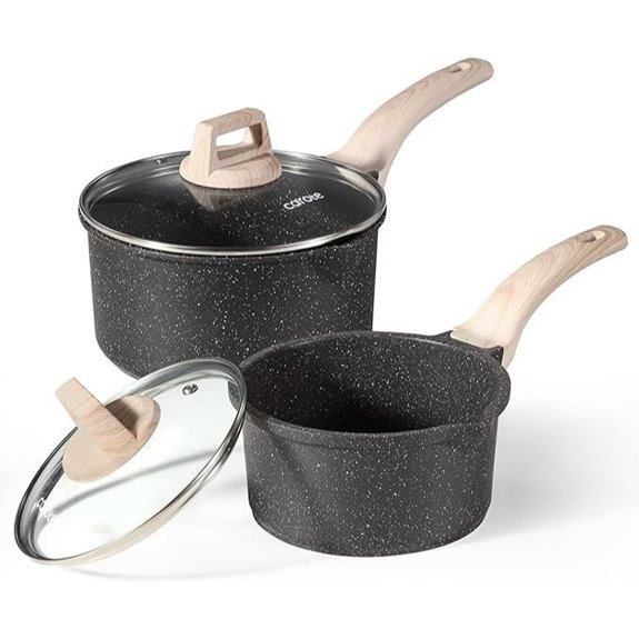 Carote Nonstick Sauce Pan Sets with Lids