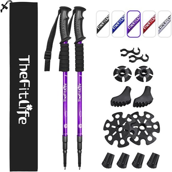 TheFitLife Nordic Walking Trekking Poles (2-Pack)