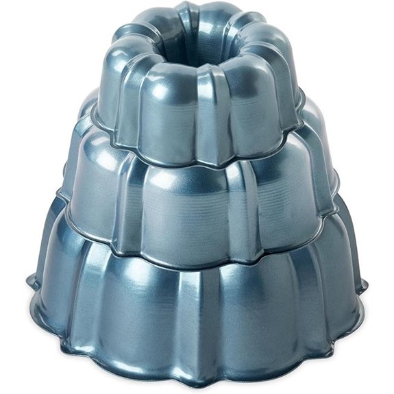 Nordic Ware Formed Bundt Tiered 3-Piece Set Twilight Blue
