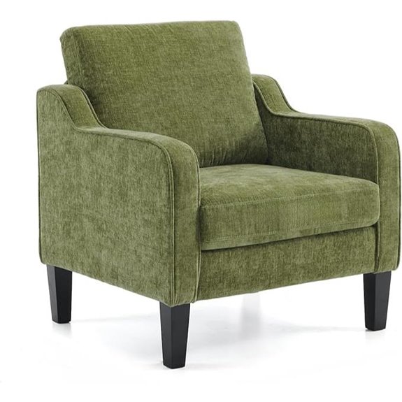 VINGLI Olive Green Mid-Century Accent Reading Chair