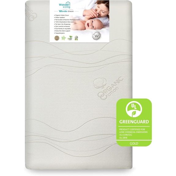 Wonder Dream Mini Crib Mattress with Organic Cotton Cover