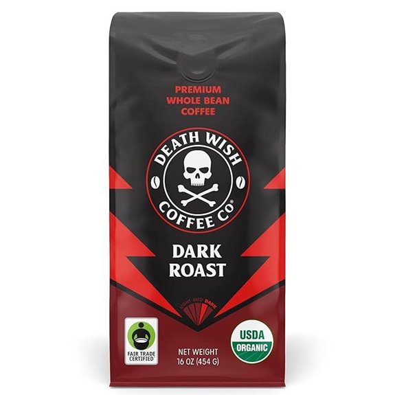 Death Wish Organic Dark Roast Coffee 16 oz