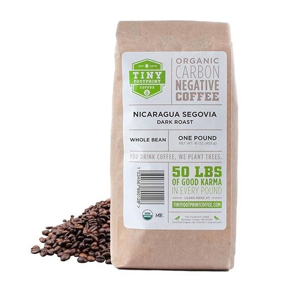 Tiny Footprint Organic Nicaragua Dark Roast Coffee