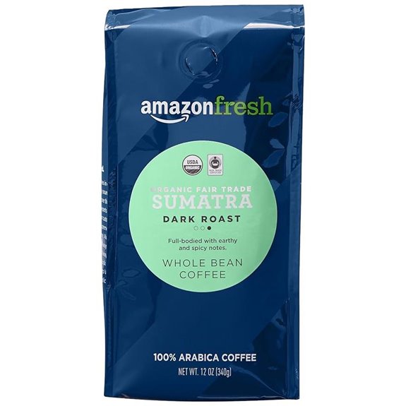 Amazon Fresh Organic Sumatra Whole Bean Coffee