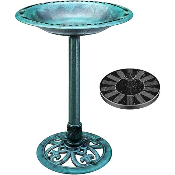 VIVOHOME Outdoor Bird Bath & Solar Fountain Set