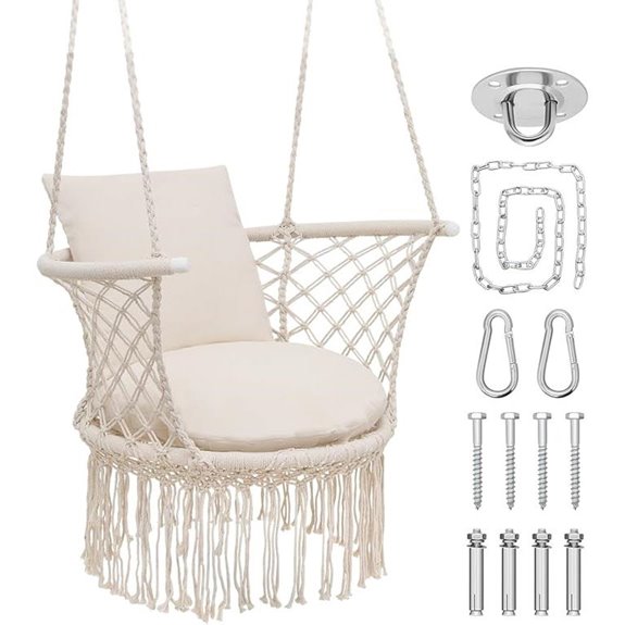 Athena Hammock Swing Chair with Cushion Outdoor Use