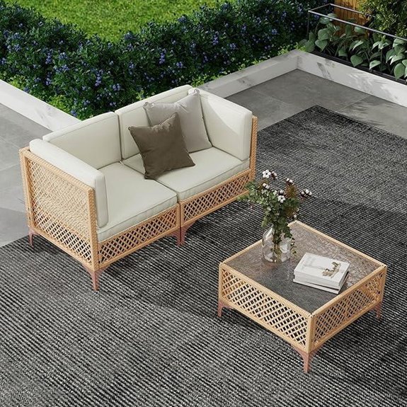 LYNSLIM 3-Piece Outdoor Patio Furniture Set
