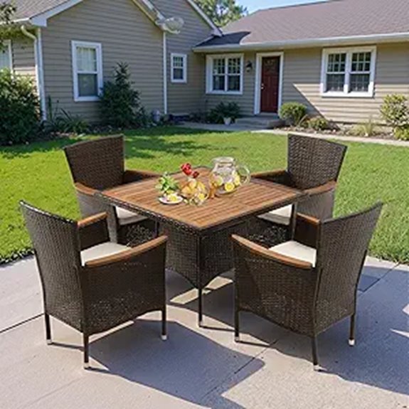 Wisteria Lane Outdoor Rattan Patio Dining Set