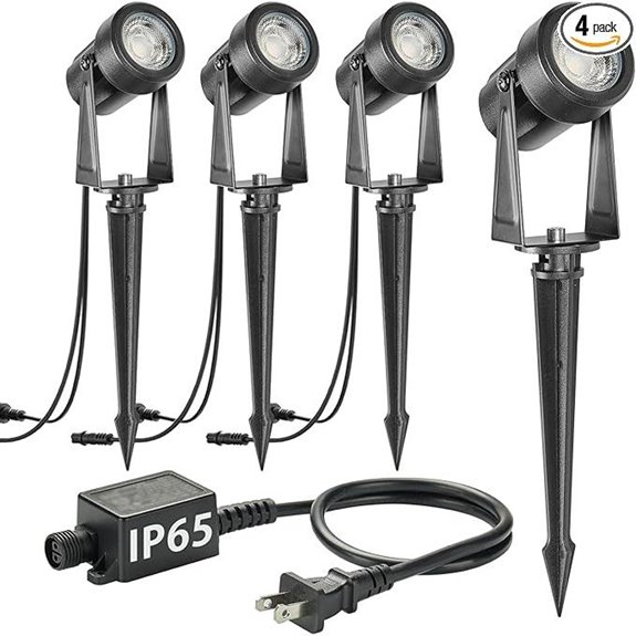 SUNTHIN Outdoor Spot Lights with Transformer (4 Pack)