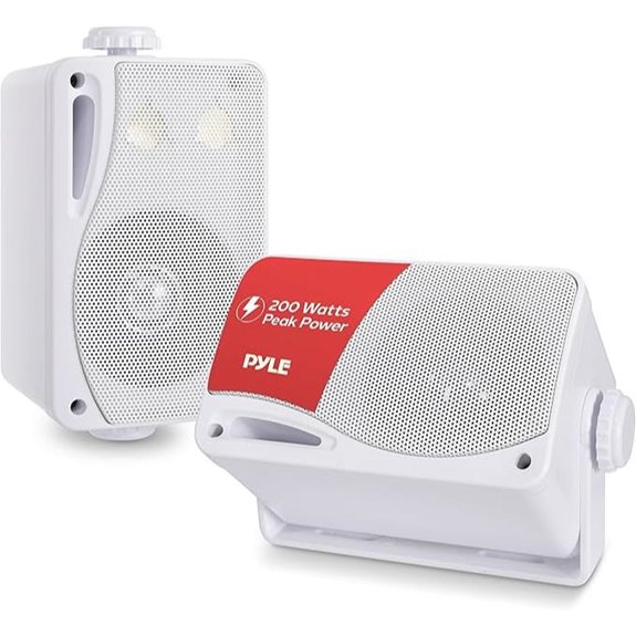 Pyle 3-Way Indoor/Outdoor Wall Mount Speakers (PLMR24)