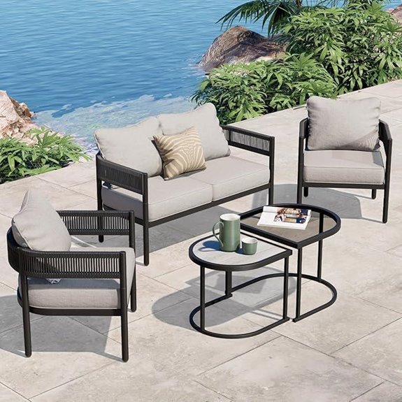Grand Patio 5-Piece Outdoor Wicker Furniture Set