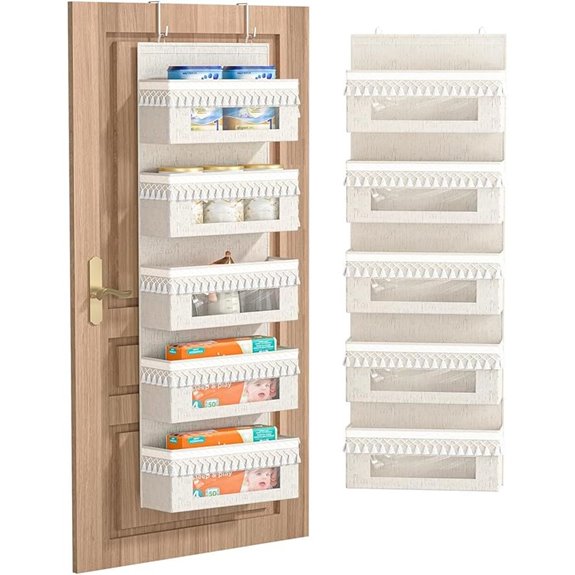 Aokeyee 5-Shelf Over-the-Door Organizer with Tassels