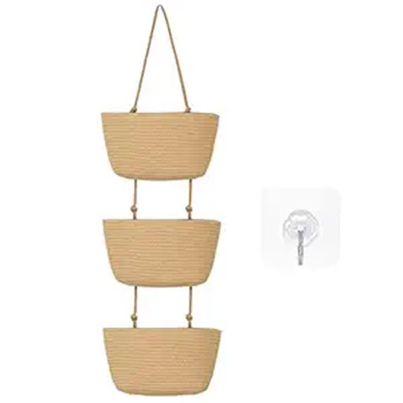 Xuhal Over-the-Door Woven Wall Basket Organizer