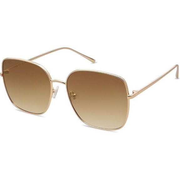 SOJOS Oversized Metal Square Sunglasses for Women Men