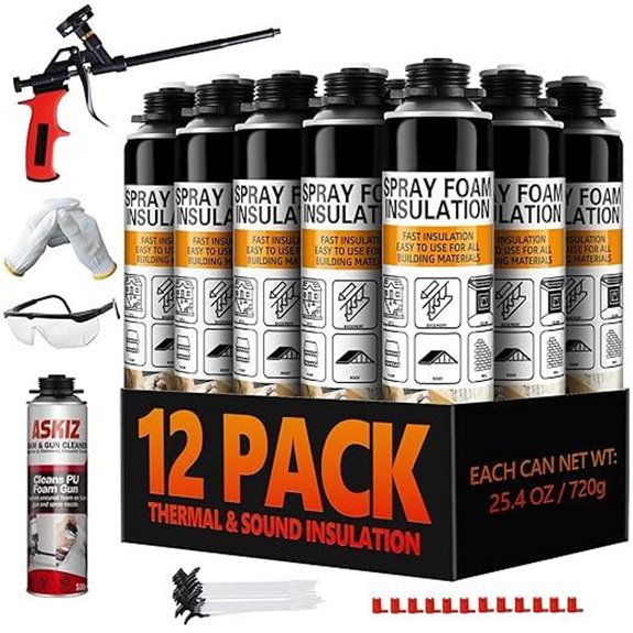 Closed Cell Spray Foam Insulation 12 Pack