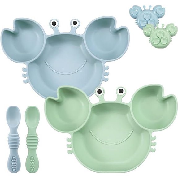 PandaEar Silicone Suction Toddler Plate & Spoons Set