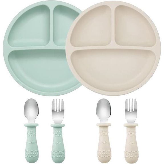PandaEar Baby Feeding Set with Plates and Utensils