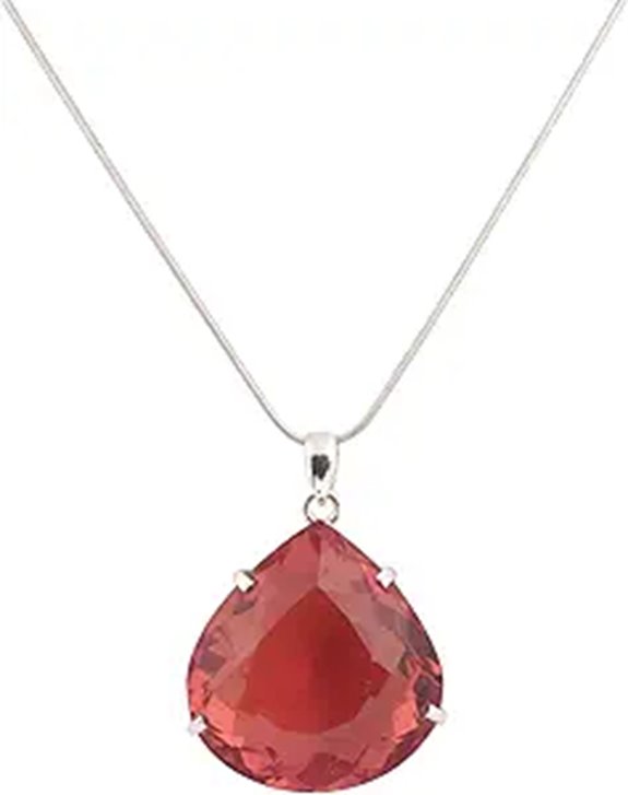 GEMHUB Pear Shape Sterling Silver Gem Pendant