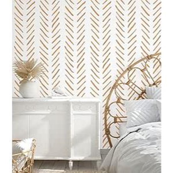 HAOKHOME Peel & Stick Wallpaper Chevron Pattern