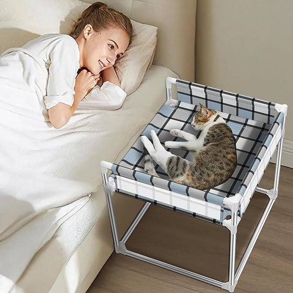 Pet Bed with Guardrail and Window Perch