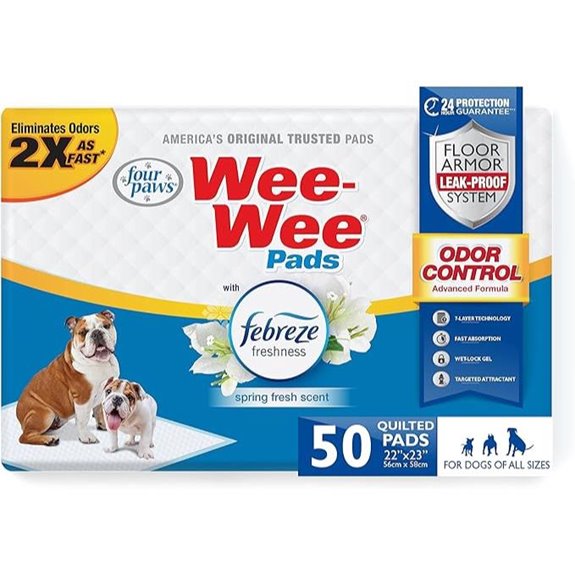 Four Paws Wee-Wee Odor Control Pee Pads (50 Count)