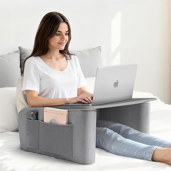 Reading Pillow with Arm Rests and Lap Desk