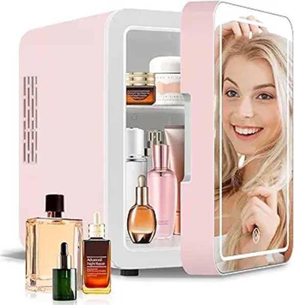 Pink 4L Portable Mini Fridge for Skincare & Makeup