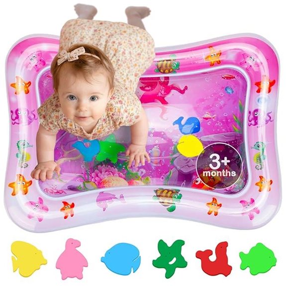 Tummy Time Water Mat for Babies (Pink)