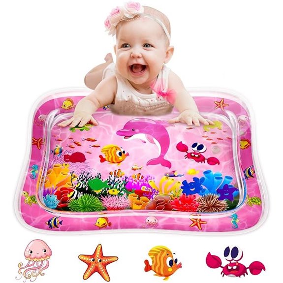 ZMLM Baby Tummy Time Water Mat (Pink)