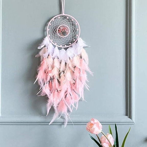 Pink Dream Catcher Tree of Life Wall Decor