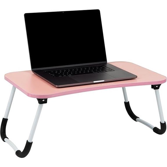 Mind Reader Lap Desk with Folding Legs Pink