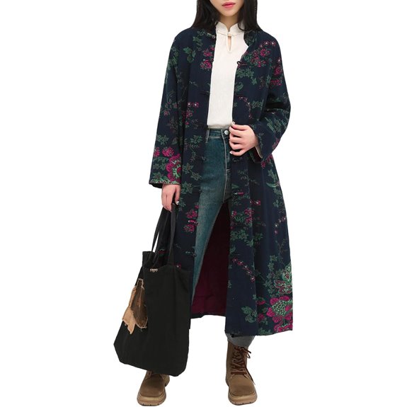 Women’s Penny Lane Floral Trench Coat Plus Size