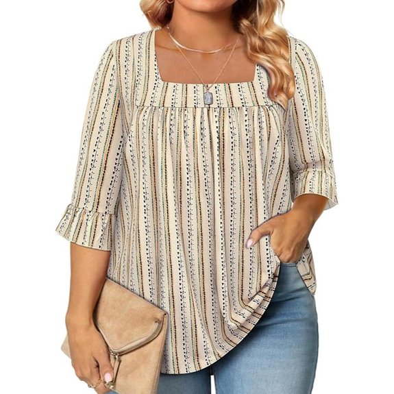 Siddhe Women’s Plus Size Ruffle Sleeve Blouse