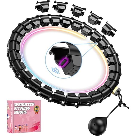 Fit Hoop Weighted Hula Pilates Circle (65-inch Plus-Size)