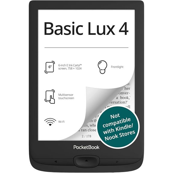 PocketBook Basic Lux 4 E-Reader with Frontlight