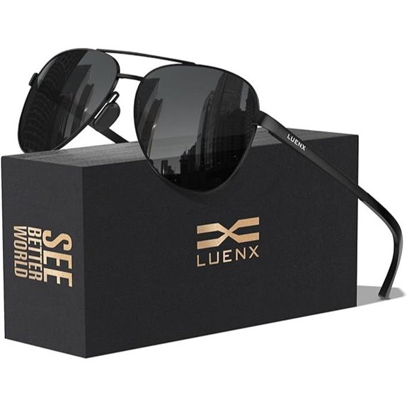 LUENX Polarized Aviator Sunglasses for Men Women
