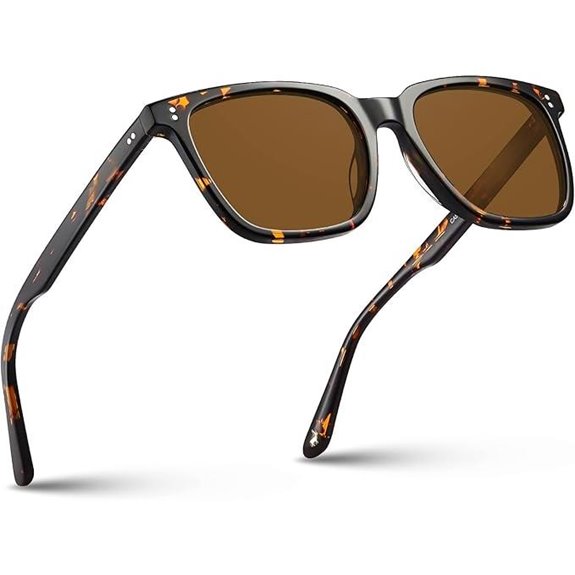 CARFIA Polarized Rectangular Sunglasses for Men