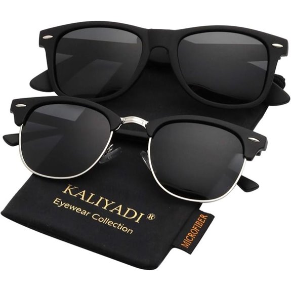 KALIYADI Polarized Semi-Rimless Sunglasses for Men & Women