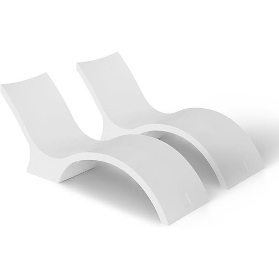 Ledge Lounger Deep Chaise Poolside Lounge Set of 2