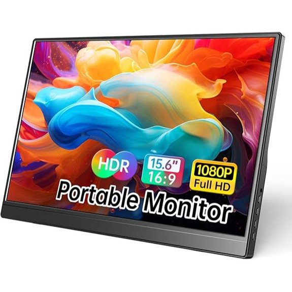 15.6-Inch 1080P Portable USB-C HDMI Monitor with Kickstand