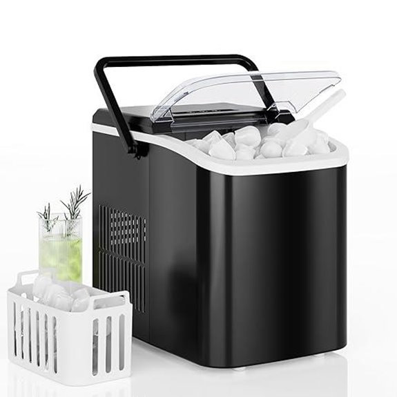DUMOS Countertop Ice Maker 26lbs/24H Portable