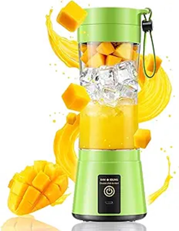 Cordless Portable Blender 380ml BPA-Free Travel-Friendly