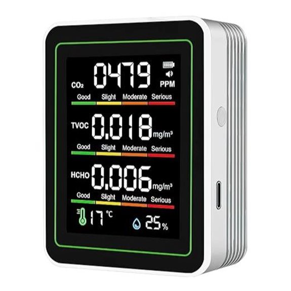 Indoor Air Quality Monitor 5-in-1 Portable Smartair Tester